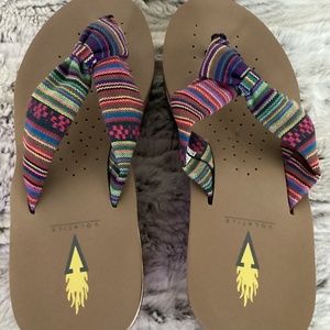 VOLATILE Purple Multi Serape Flip Flop